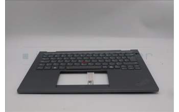 Lenovo 5M11S30325 C-Abdeckung mit Tastatur, Belgisch, Luna-Grau, Hintergrundbeleuchtung, Ohne nach vorn zeigender Kamera, Wärmekontaktnieten, GB