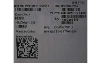 Lenovo 5M11S30337 C-Abdeckung mit Tastatur, Tschechisch/Slowakisch, Luna-Grau, Hintergrundbeleuchtung, Ohne nach vorn zeigender Kamera, Wärmekontaktnieten, GB