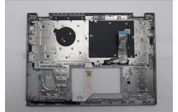 Lenovo 5M11S30355 C-Abdeckung mit Tastatur, Ungarisch, Luna-Grau, Hintergrundbeleuchtung, Ohne nach vorn zeigender Kamera, Wärmekontaktnieten