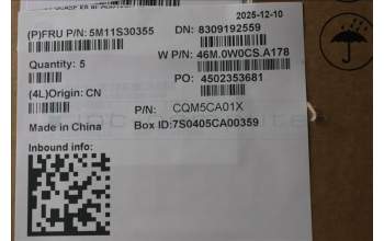 Lenovo 5M11S30355 C-Abdeckung mit Tastatur, Ungarisch, Luna-Grau, Hintergrundbeleuchtung, Ohne nach vorn zeigender Kamera, Wärmekontaktnieten