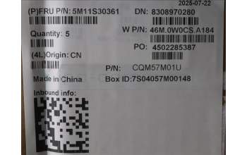 Lenovo 5M11S30361 C-Abdeckung mit Tastatur, Italienisch, Luna-Grau, Hintergrundbeleuchtung, Ohne nach vorn zeigender Kamera, Wärmekontaktnieten