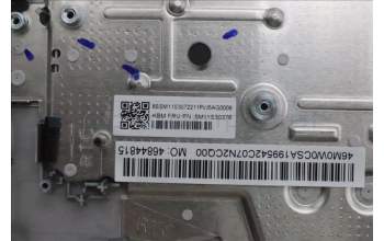 Lenovo 5M11S30376 C-Abdeckung mit Tastatur, Slowenisch, Luna-Grau, Hintergrundbeleuchtung, Ohne nach vorn zeigender Kamera, Wärmekontaktnieten