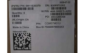 Lenovo 5M11S30379 C-Abdeckung mit Tastatur, Spanisch, Luna-Grau, Hintergrundbeleuchtung, Ohne nach vorn zeigender Kamera, Wärmekontaktnieten