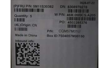 Lenovo 5M11S30382 MECH_ASM FRU MEASMUK-C BL-GR-CHY-SWE/FIN