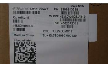 Lenovo 5M11S30427 MECH_ASM FRU MEASMGR-UK-WFC NBLBKCHY-GER