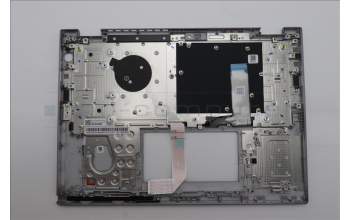 Lenovo 5M11S30476 C-Abdeckung mit Tastatur, Belgisch, Luna-Grau, Hintergrundbeleuchtung, Nach vorn zeigende Kamera, Wärmekontaktnieten, GB