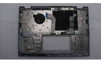 Lenovo 5M11S30533 C-Abdeckung mit Tastatur, Schwedisch/Finnisch, Luna-Grau, Hintergrundbeleuchtung, Nach vorn zeigende Kamera, Wärmekontaktnieten