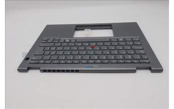 Lenovo 5M11S30535 C-Abdeckung mit Tastatur, Schweiz, Luna-Grau, Hintergrundbeleuchtung, Nach vorn zeigende Kamera, Wärmekontaktnieten