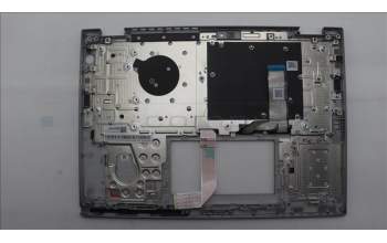 Lenovo 5M11S30545 C-Abdeckung mit Tastatur, Englisch (GB), Luna-Grau, Hintergrundbeleuchtung, Nach vorn zeigende Kamera, Wärmekontaktnieten