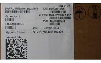 Lenovo 5M11S30545 C-Abdeckung mit Tastatur, Englisch (GB), Luna-Grau, Hintergrundbeleuchtung, Nach vorn zeigende Kamera, Wärmekontaktnieten