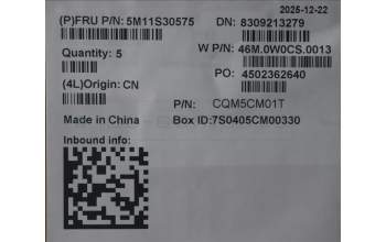 Lenovo 5M11S30575 C-Abdeckung mit Tastatur, Hebräisch, schwarz, Ohne_Hintergrundbeleuchtung, Wärmekontaktnieten