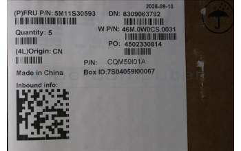 Lenovo 5M11S30593 C-Abdeckung mit Tastatur, Ukraine, schwarz, Ohne_Hintergrundbeleuchtung, Wärmekontaktnieten