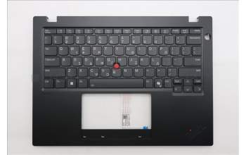 Lenovo 5M11S30605 C-Abdeckung mit Tastatur, Griechisch, schwarz, Hintergrundbeleuchtung, Wärmekontaktnieten