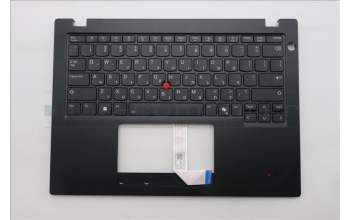 Lenovo 5M11S30608 C-Abdeckung mit Tastatur, Hebräisch, schwarz, Hintergrundbeleuchtung, Wärmekontaktnieten