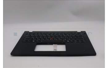 Lenovo 5M11S30608 C-Abdeckung mit Tastatur, Hebräisch, schwarz, Hintergrundbeleuchtung, Wärmekontaktnieten