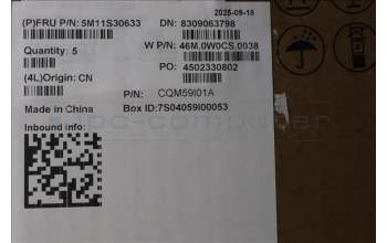 Lenovo 5M11S30633 C-Abdeckung mit Tastatur, Belgisch, schwarz, Ohne Hintergrundbeleuchtung, Wärmekontaktnieten, GB