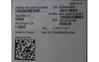 Lenovo 5M11S33658 C-Abdeckung mit Tastatur, Spanisch, schwarz, Ohne_Hintergrundbeleuchtung, Wärmekontaktnieten