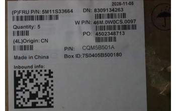 Lenovo 5M11S33664 MECH_ASM FRUMEASMUK-C NBL BK-CHY-SWS