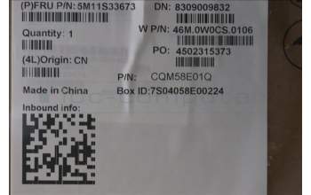 Lenovo 5M11S33673 C-Abdeckung mit Tastatur, Englisch (GB), schwarz, Ohne_Hintergrundbeleuchtung, Wärmekontaktnieten