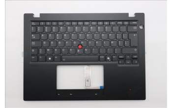 Lenovo 5M11S33680 C-Abdeckung mit Tastatur, Belgisch, schwarz, Hintergrundbeleuchtung, Wärmekontaktnieten, GB