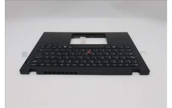 Lenovo 5M11S33680 C-Abdeckung mit Tastatur, Belgisch, schwarz, Hintergrundbeleuchtung, Wärmekontaktnieten, GB