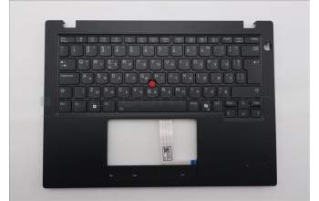 Lenovo 5M11S33685 C-Abdeckung mit Tastatur, Bulgarisch, schwarz, Hintergrundbeleuchtung, Wärmekontaktnieten, GB