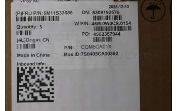 Lenovo 5M11S33685 C-Abdeckung mit Tastatur, Bulgarisch, schwarz, Hintergrundbeleuchtung, Wärmekontaktnieten, GB