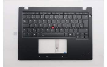 Lenovo 5M11S33691 C-Abdeckung mit Tastatur, Tschechisch/Slowakisch, schwarz, Hintergrundbeleuchtung, Wärmekontaktnieten, GB