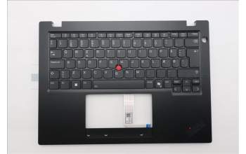 Lenovo 5M11S33694 C-Abdeckung mit Tastatur, Dänisch, schwarz, Hintergrundbeleuchtung, Wärmekontaktnieten, GB