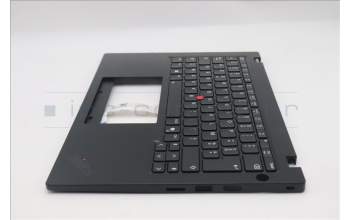 Lenovo 5M11S33700 C-Abdeckung mit Tastatur, Französisch, schwarz, Hintergrundbeleuchtung, Wärmekontaktnieten