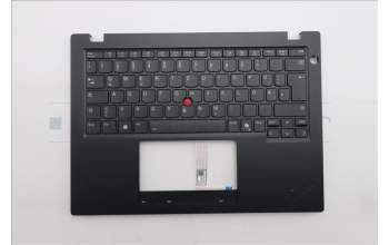 Lenovo 5M11S33706 C-Abdeckung mit Tastatur, Deutsch, schwarz, Hintergrundbeleuchtung, Wärmekontaktnieten