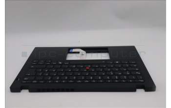 Lenovo 5M11S33706 C-Abdeckung mit Tastatur, Deutsch, schwarz, Hintergrundbeleuchtung, Wärmekontaktnieten