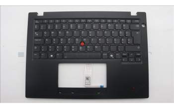 Lenovo 5M11S33709 C-Abdeckung mit Tastatur, Ungarisch, schwarz, Hintergrundbeleuchtung, Wärmekontaktnieten