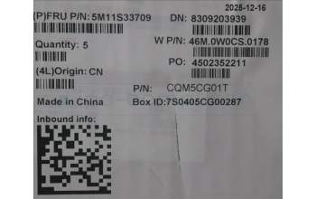 Lenovo 5M11S33709 C-Abdeckung mit Tastatur, Ungarisch, schwarz, Hintergrundbeleuchtung, Wärmekontaktnieten