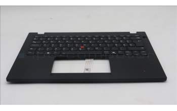 Lenovo 5M11S33709 C-Abdeckung mit Tastatur, Ungarisch, schwarz, Hintergrundbeleuchtung, Wärmekontaktnieten