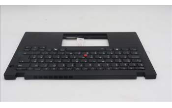 Lenovo 5M11S33709 C-Abdeckung mit Tastatur, Ungarisch, schwarz, Hintergrundbeleuchtung, Wärmekontaktnieten