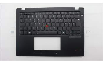 Lenovo 5M11S33721 C-Abdeckung mit Tastatur, Norwegisch, schwarz, Hintergrundbeleuchtung, Wärmekontaktnieten