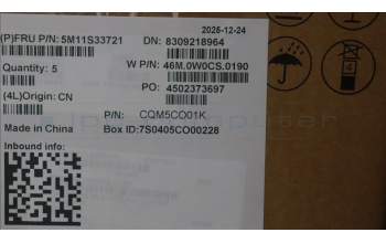 Lenovo 5M11S33721 C-Abdeckung mit Tastatur, Norwegisch, schwarz, Hintergrundbeleuchtung, Wärmekontaktnieten