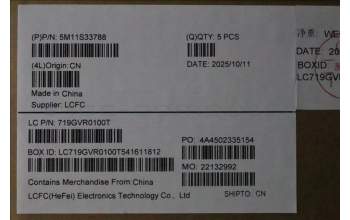 Lenovo 5M11S33788 MECH_ASM FRU BL KB BK CZE/SLK CHY