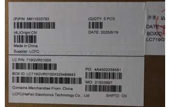 Lenovo 5M11S33793 C-Cover with keyboard, English, Black, Backlight, US