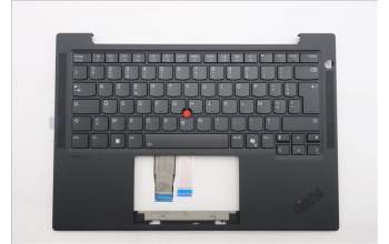 Lenovo 5M11S33805 C-Cover with keyboard, French, Black, Backlight, US