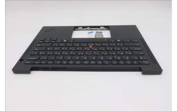 Lenovo 5M11S37465 C-Cover with keyboard, Ukraine, Black, Backlight, US