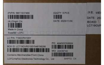 Lenovo 5M11S37490 C-Cover with keyboard, Arabic, Black, Backlight, WWAN, US