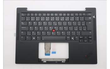 Lenovo 5M11S37532 C-Cover with keyboard, Czech Slovakian, Black, Backlight, WWAN, UK