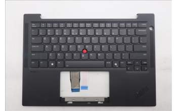 Lenovo 5M11S37565 C-Cover with keyboard, US English Euro, Black, Backlight, WWAN, US