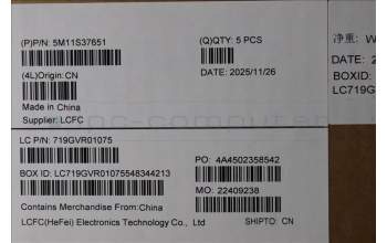 Lenovo 5M11S37651 C-Cover with keyboard, Korean, Black, Backlight, WWAN, US