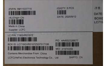 Lenovo 5M11S37715 C-Cover with keyboard, Swedish/Finnish, Black, Backlight, WWAN, UK