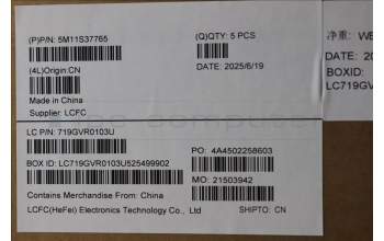 Lenovo 5M11S37765 C-Cover with keyboard, UK English, Black, Backlight, WWAN, UK