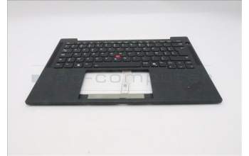 Lenovo 5M11S37983 C-Cover with keyboard, Belgian, Black, Backlight, UK