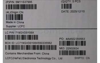 Lenovo 5M11S37995 C-Cover with keyboard, Czech Slovakian, Black, Backlight, UK